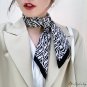 New 90 twill silk square scarf color blocking retro flow temperament silk scarf female neck scarf sh