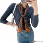 New 90 twill silk square scarf color blocking retro flow temperament silk scarf female neck scarf sh