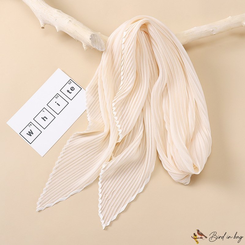 Pure color new imitation silk scarf female clothing with minimalist wind thin paragraph finale cloud