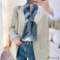 The new 90 twill silk square scarf color blocking fresh retro temperament silk scarf female neck sca