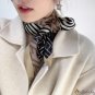 The new 90 twill silk square scarf color blocking fresh retro temperament silk scarf female neck sca