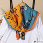 Spring and summer new country style orange 90CM imitation silk satin large square scarf temperament 