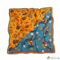 Spring and summer new country style orange 90CM imitation silk satin large square scarf temperament 