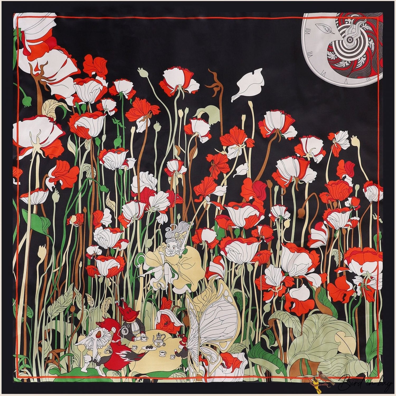 New simulation silk scarf female floral shawl square scarf headscarf scarf