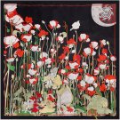 New simulation silk scarf female floral shawl square scarf headscarf scarf