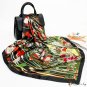 New simulation silk scarf female floral shawl square scarf headscarf scarf