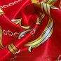 New simulation silk scarf female flow large square scarf 90cm scarf printing neckerchief