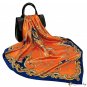 New simulation silk scarf female flow large square scarf 90cm scarf printing neckerchief