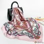 New simulation silk scarf female flow large square scarf 90cm scarf printing neck scarf