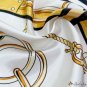 New spring simulation silk scarf female flow square scarf 90cm scarf printing neck scarf