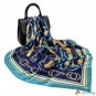New spring simulation silk scarf female flow square scarf 90cm scarf printing neck scarf