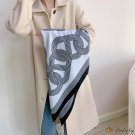 New 90 twill silk square scarf color blocking retro flow temperament silk scarf female neck scarf sh