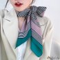 New 90 twill silk square scarf color blocking retro flow temperament silk scarf female neck scarf sh