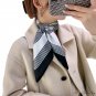 New 90 twill silk square scarf color blocking retro flow temperament silk scarf female neck scarf sh