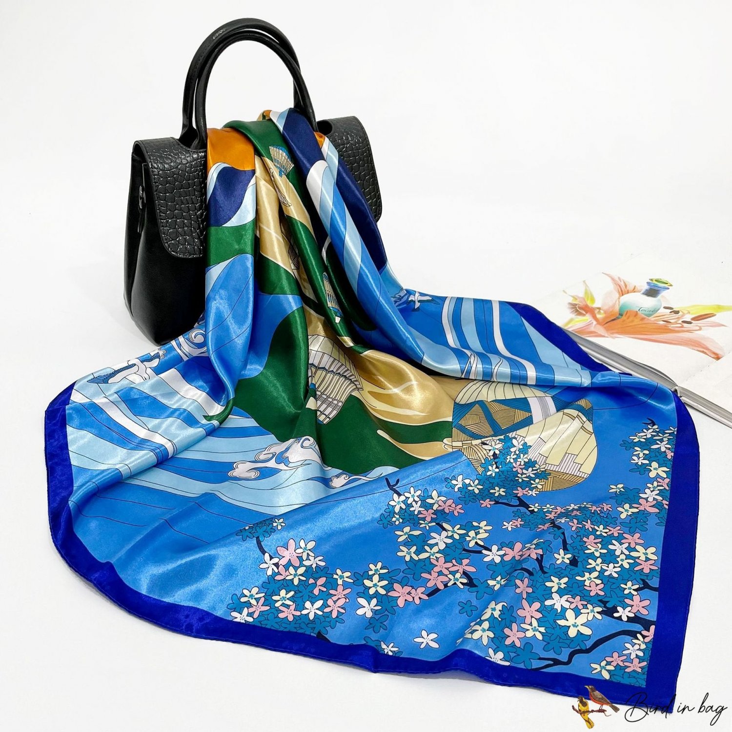 New simulation silk scarf satin female shawl large square scarf headscarf scarf