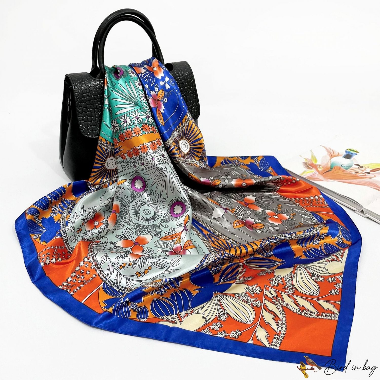 Simulation silk scarf satin female shawl large square scarf headscarf scarf