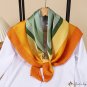 90 imitation silk satin large square scarf temperament female smock striped letters silk scarf wrapp