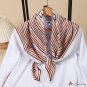 90 imitation silk satin large square scarf temperament female smock striped letters silk scarf wrapp