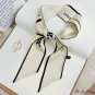 Double-sided pointed small floating ribbon female long silk scarf professional neck scarf Pin hair t