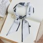 Double-sided pointed small floating ribbon female long silk scarf professional neck scarf Pin hair t