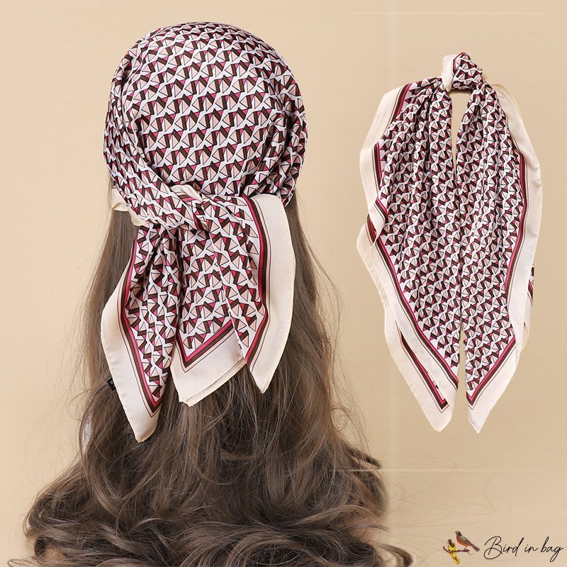 Spring and summer new satin silk scarf simulation silk scarf female 70cm small square scarf neck sca