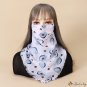 The new silk scarf female large mask scarf sunshade breathable ear hanging neck scarf veil