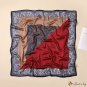 Spring and summer new 90CM imitation silk satin large square scarf temperament ladies silk scarf wra