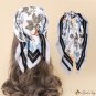 Spring and summer new simulation silk scarf female career neck scarf floral scarf headscarf hair ban