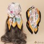 Spring and summer new simulation silk scarf female career neck scarf floral scarf headscarf hair ban