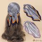 New simulation silk scarf bird check career decorative small square scarf scarf neck scarf tied bags