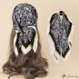 Spring and summer new simulation silk scarf female career neck scarf cashew scarf headscarf hair ban