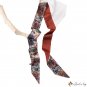 Spring and summer new floating belt 7 * 160cm simulation silk oil painting series pointed angle long
