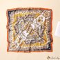 Spring and summer new 90CM imitation silk large square scarf cashew flower temperament ladies silk s