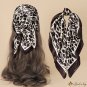 New leopard print 60cm simulation silk scarf professional decoration small square scarf scarf neck s