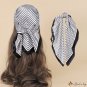 New striped 60cm simulation silk scarf professional decoration small square scarf scarf neck scarf t