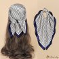 New striped 60cm simulation silk scarf professional decoration small square scarf scarf neck scarf t