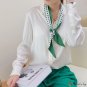 Spring and summer hair ribbon floating ribbon simulation silk female small long scarf headscarf neck