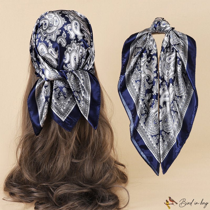 New cashew 60cm simulation silk scarf professional decoration small square scarf scarf neck scarf ti
