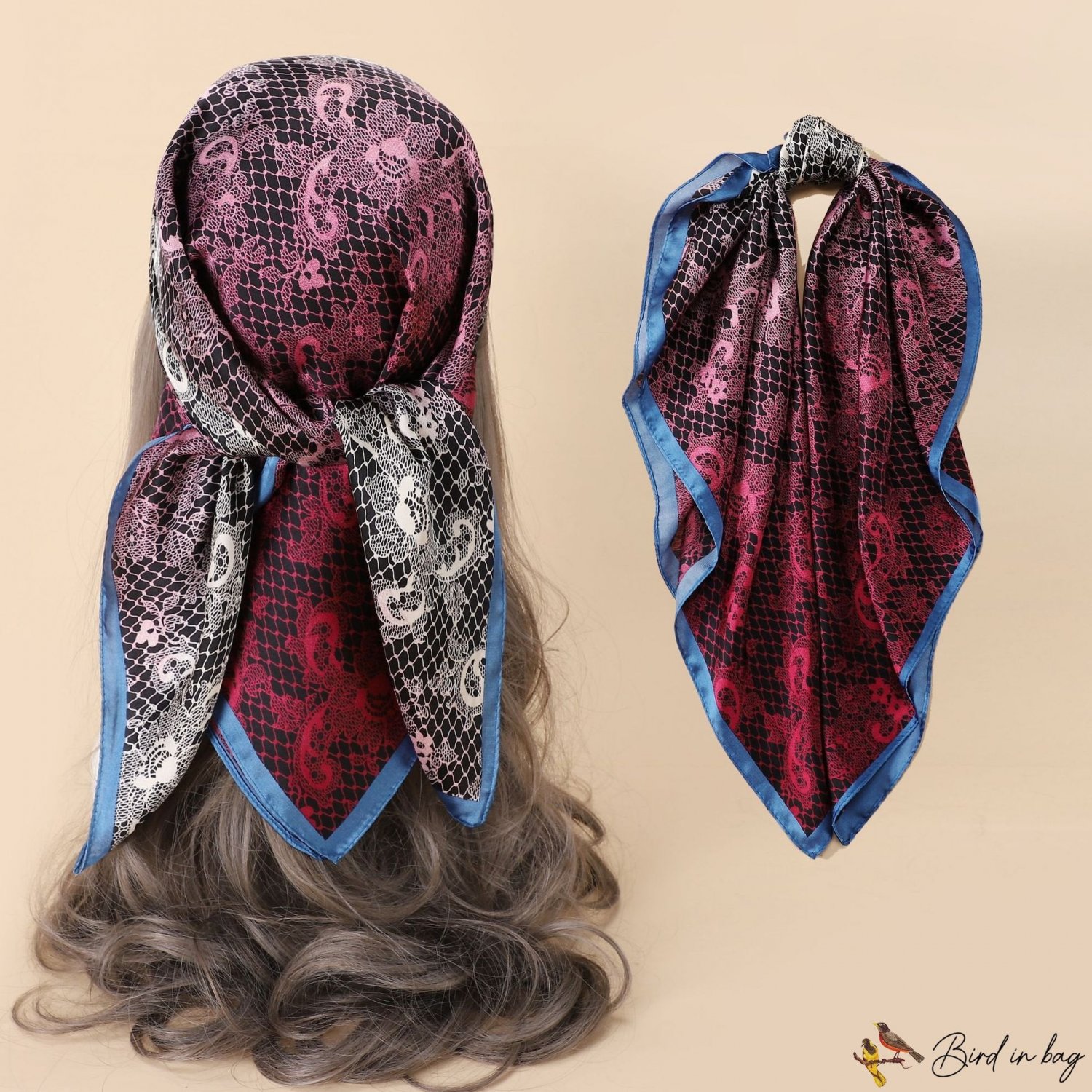 Spring and summer silk scarf simulation silk scarf female 70cm square scarf headscarf neck scarf tie