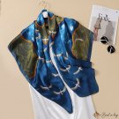 Spring new 110 simulation silk sea bird silk scarf large square scarf female package head yarn stall