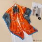 Spring new 110 simulation silk sea bird silk scarf large square scarf female package head yarn stall