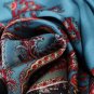 Cashew flower long scarf simulation silk scarf female printing Lijing satin beach scarf large shawl