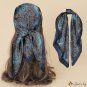 Spring and summer silk scarf simulation silk scarf female 70cm small square scarf neck scarf tied pa