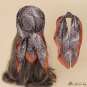 Spring and summer silk scarf simulation silk scarf female 70cm small square scarf neck scarf tied pa