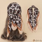 Spring and summer silk scarf simulation silk scarf female 70cm small square scarf neck scarf tied pa