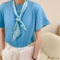 Spring and summer hair ribbon floating ribbon simulation silk female plaid small long scarf headscar