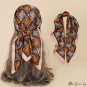 Spring and summer silk scarf simulation silk scarf female 70cm small square scarf neck scarf hair ti
