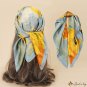 Spring and summer silk scarf simulation silk chiffon scarf female 70cm small square scarf neck scarf