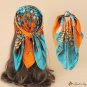 Spring and summer silk scarf simulation silk chiffon scarf female 70cm small square scarf neck scarf