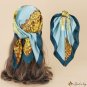 Spring and summer silk scarf simulation silk chiffon scarf female 70cm small square scarf neck scarf